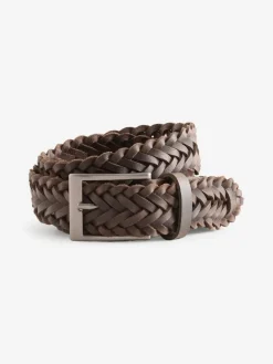 Clearance Next Woven Leather Belt Brown