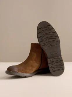 Best Next Brown Zip-Up Suede Chelsea Boots