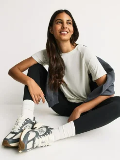 Sale Next Brown/Cream Active Crew Neck Short Sleeve T-Shirts 2 Pack