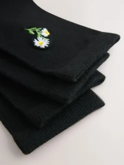 Next Bumble Bee Embroidered Motif Ankle Socks 4 Pack^Women Socks & Tights