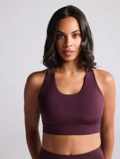 Next Burgundy Red Active Cross Back Sports Bra^Women Bras