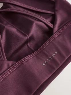 Next Burgundy Red Active Cross Back Sports Bra^Women Bras