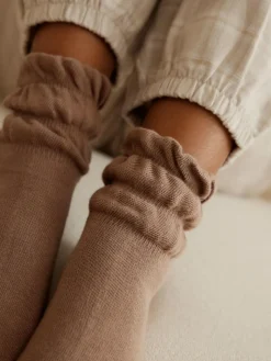 Outlet Next Burgundy Red and Tan Brown Slouchy Ankle Socks 2 Pack