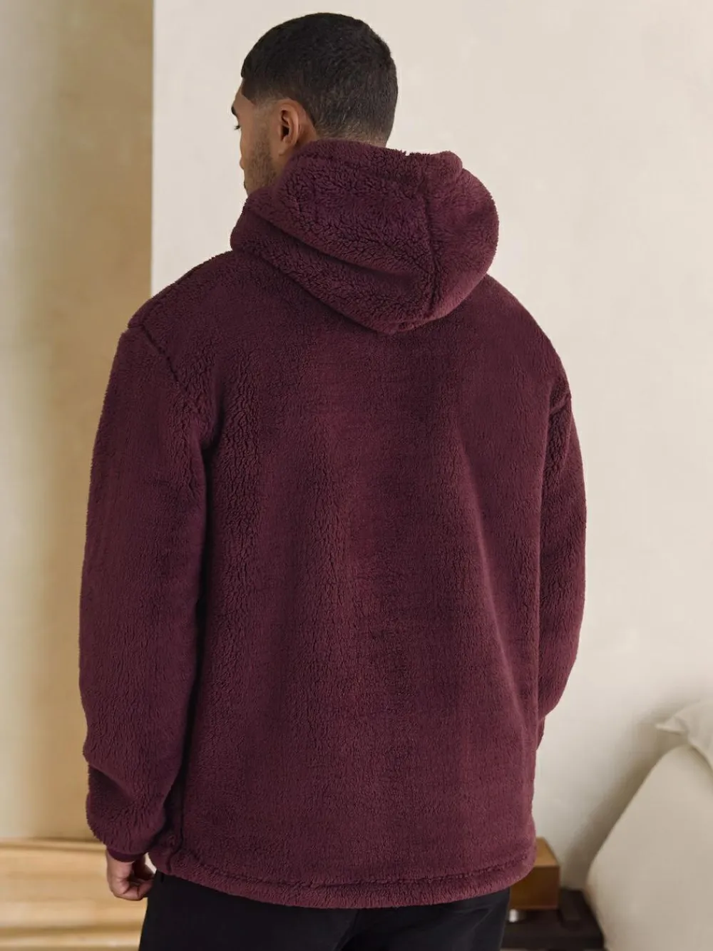 Next Burgundy Red Borg Overhead Hoodie^ Nightwear|Loungewear