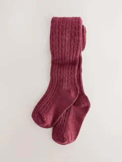 Clearance Next Burgundy Red Check Skort and Tights Set (3mths-7yrs)