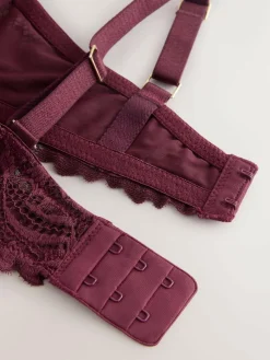 New Next Burgundy Red DD+ Non Pad Plunge Lace Ultimate Comfort Bra