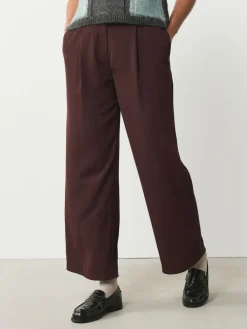 Sale Next Elastic Back Wide Leg Trousers Burgundy Red
