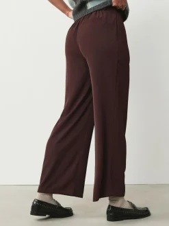 Sale Next Elastic Back Wide Leg Trousers Burgundy Red