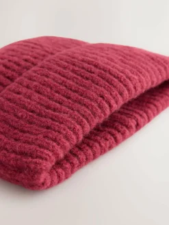 Next Burgundy Red Fluffy Beanie (1-16yrs)^ Hats, Gloves & Scarves|Hats