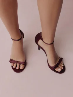 Next Forever Comfort® Mini Satin Bow Heeled Sandals^Women Heels