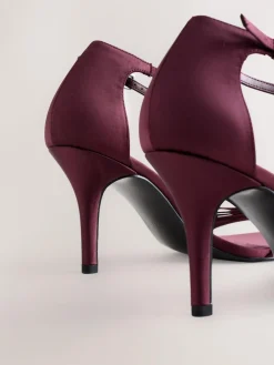 Next Forever Comfort® Mini Satin Bow Heeled Sandals^Women Heels