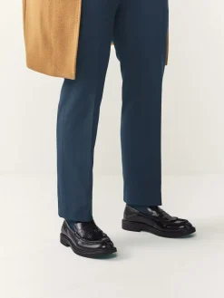 Next Burgundy Red Fringe Penny Loafers^ Shoes