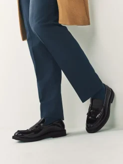 Next Burgundy Red Fringe Penny Loafers^ Shoes