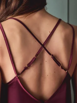 Best Next Burgundy Red Lace Trim Cami Pyjamas