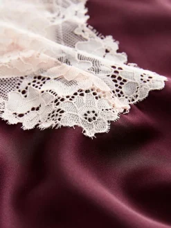 Best Next Burgundy Red Lace Trim Cami Pyjamas