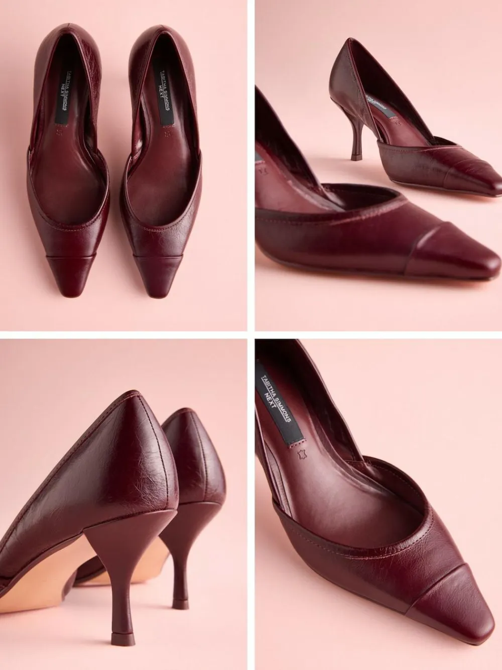 Next Tabitha Simmons x Mary Grace Leather Chisel Toe Court Heels^Women Heels