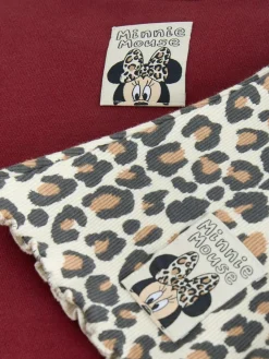 Sale Next Burgundy Red Leopard Minnie Mouse Sweatshirt and Flare Leggings Set (3mths-7yrs)