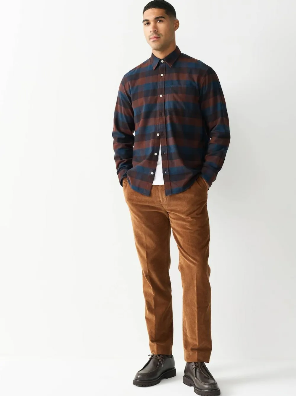 Next Burgundy Red Long Sleeve Check Shirt^ Shirts