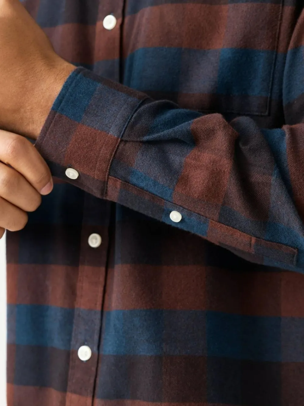 Next Burgundy Red Long Sleeve Check Shirt^ Shirts
