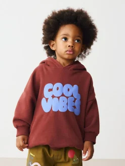 Next Burgundy Red Long Sleeve Printed Hoodie (3mths-7yrs)^BOY Sweatshirts & Hoodies|Sweatshirts & Hoodies
