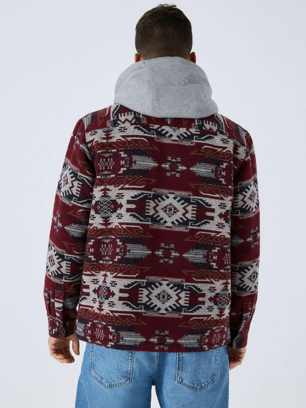 Next Burgundy Red Navajo Style Shacket^ Coats & Jackets|Coats & Jackets