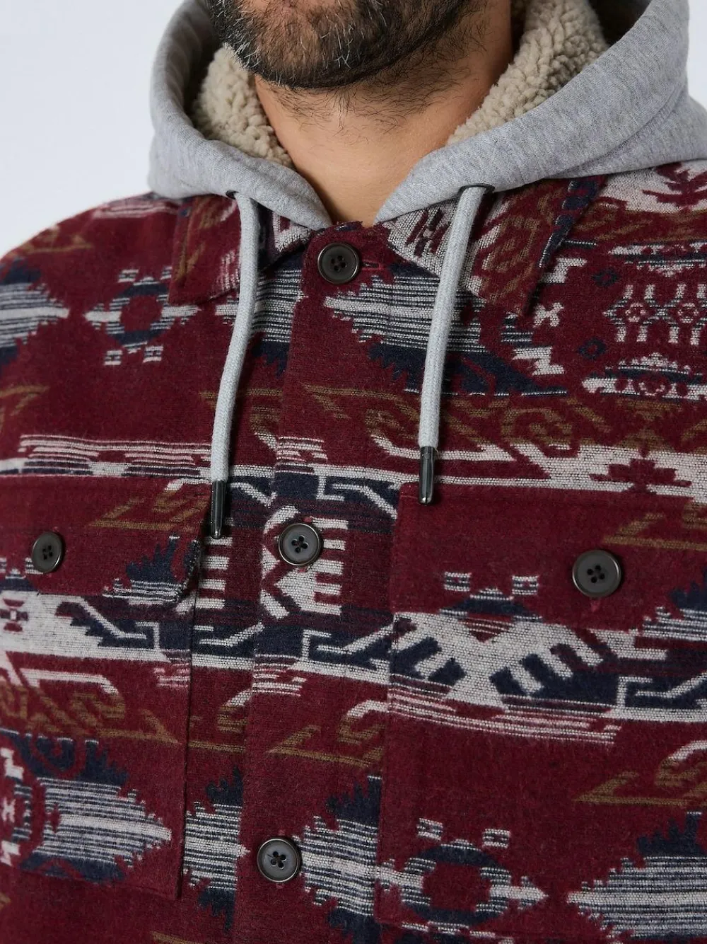 Next Burgundy Red Navajo Style Shacket^ Coats & Jackets|Coats & Jackets