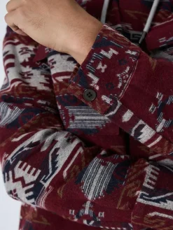 Next Burgundy Red Navajo Style Shacket^ Coats & Jackets|Coats & Jackets