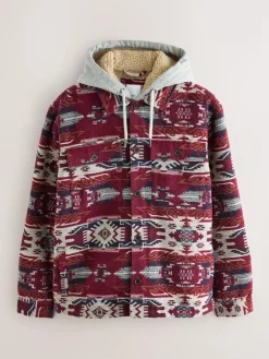 Next Burgundy Red Navajo Style Shacket^ Coats & Jackets|Coats & Jackets