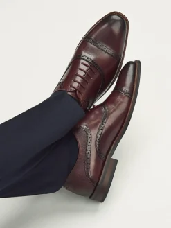 Hot Next Oxford Toecap Shoes Burgundy Red