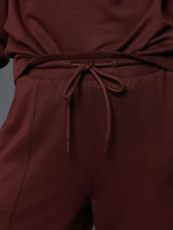 Outlet Next Premium Wide Leg Jersey Joggers Burgundy Red