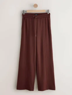 Outlet Next Premium Wide Leg Jersey Joggers Burgundy Red