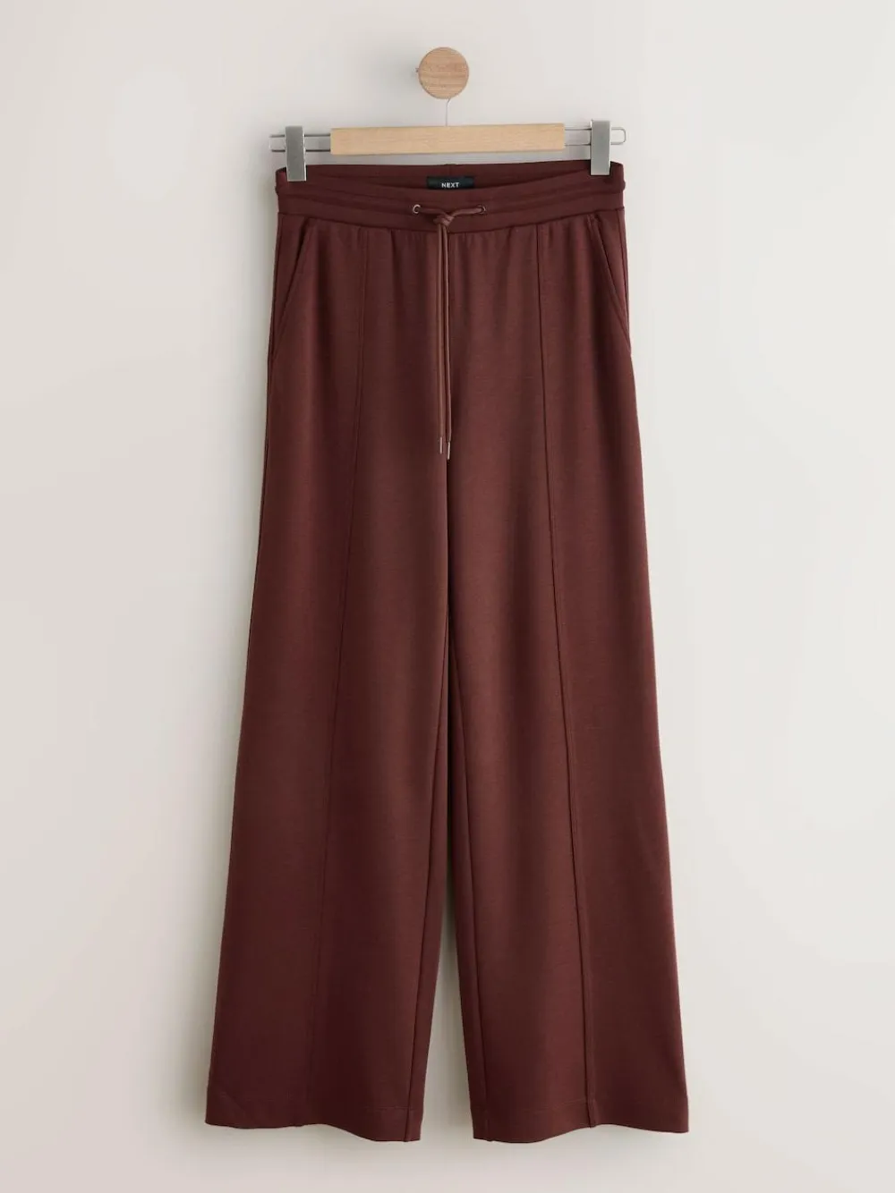 Outlet Next Premium Wide Leg Jersey Joggers Burgundy Red