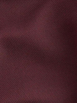 Next Burgundy Red Regular Fit Easy Care Textured Single Cuff Smart Shirt^ Shirts