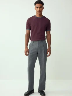 Next Regular Fit & 100% Cotton Textured Tipped T-Shirt^ Tops & T-Shirts