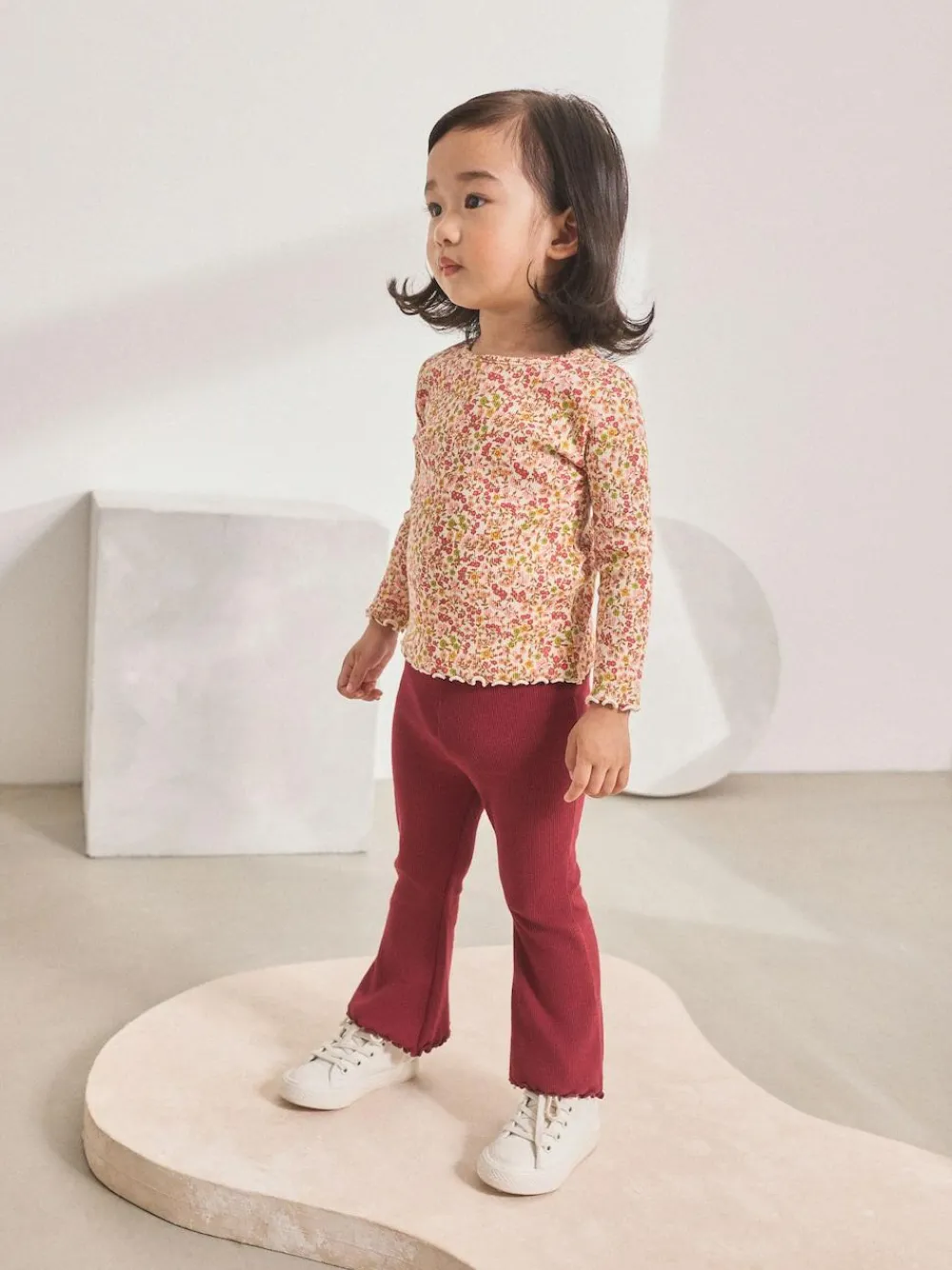 Next Burgundy Red Rib Flare Leggings (3mths-7yrs)^ Pants & Leggings|Pants & Leggings