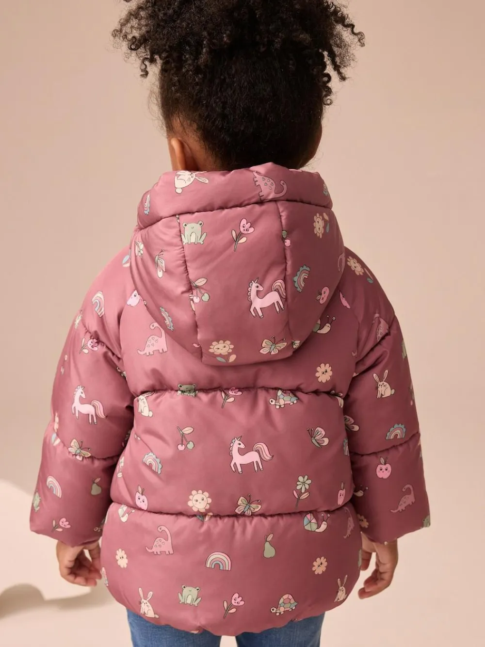 Hot Next Shower Resistant Faux Fur Lined Padded Coat (3mths-7yrs) Burgundy Red