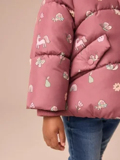 Hot Next Shower Resistant Faux Fur Lined Padded Coat (3mths-7yrs) Burgundy Red