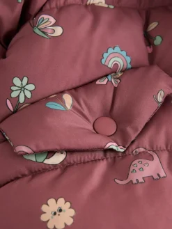 Hot Next Shower Resistant Faux Fur Lined Padded Coat (3mths-7yrs) Burgundy Red