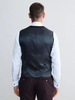 Next Signature Zignone Italian Wool Cashmere Blend Flannel Suit Waistcoat^ Vests