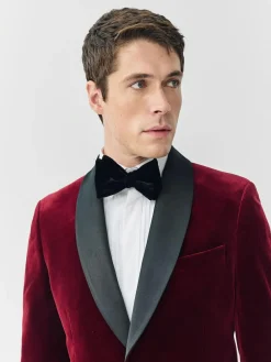 Next Slim Fit Signature Pontoglio Italian Velvet Blazer With Shawl Lapel^ Blazers & Formal Jackets