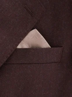 Discount Next Slim Fit Signature Zignone Italian Wool Cashmere Blend Flannel Suit Jacket Burgundy Red