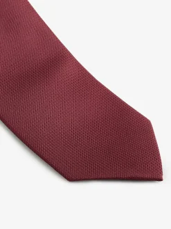 Next Burgundy Red Slim Textured Tie^ Ties & Pocket Squares