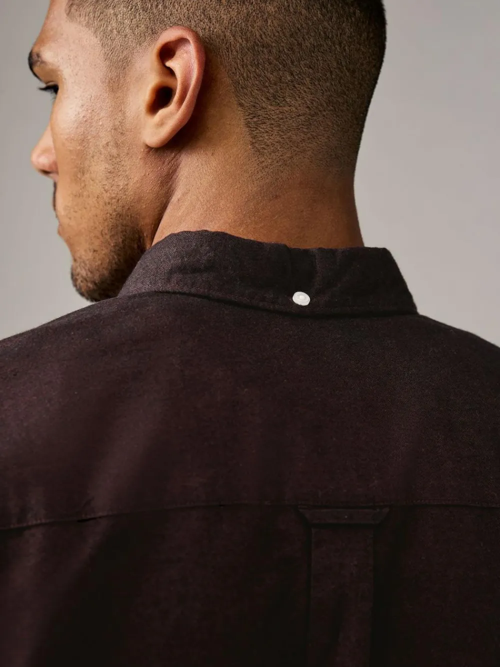 New Next Burgundy Red Soft Touch Oxford Long Sleeve Shirt