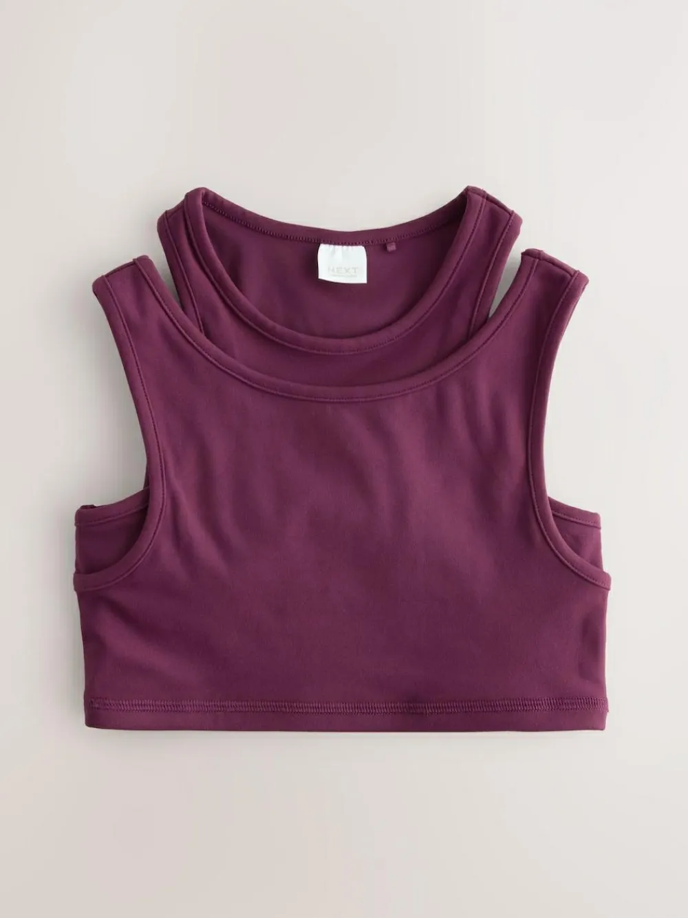 Next Burgundy Red Sports Crop Top (5-16yrs)^ Bras & Crop Tops