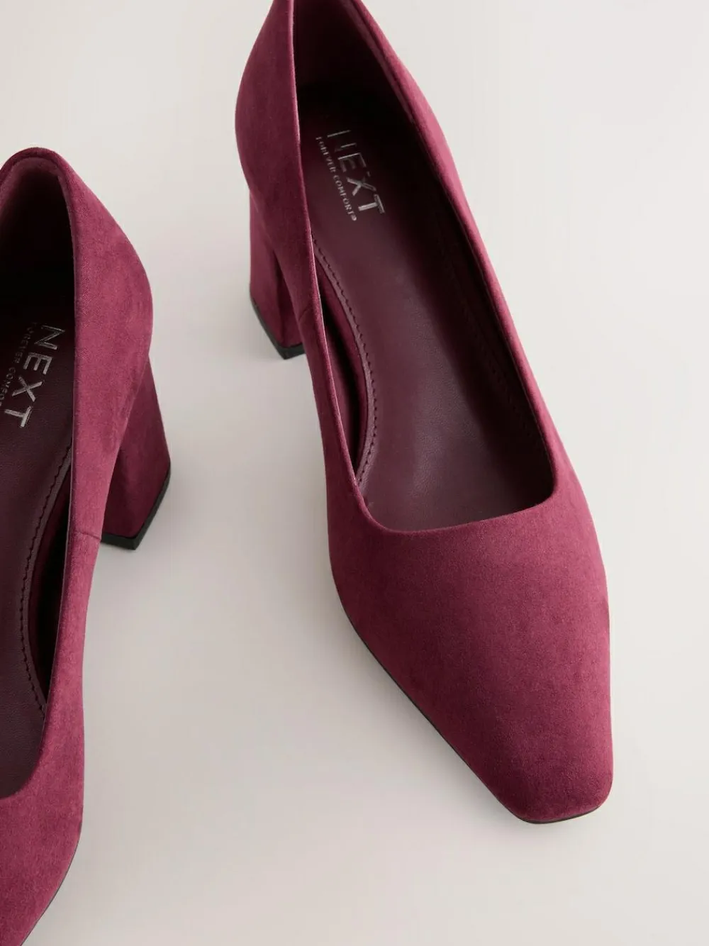 Next Standard/Wide Fit Standard Chisel Toe Block Courts^Women Wide Fit & Extra Wide Fit|Heels