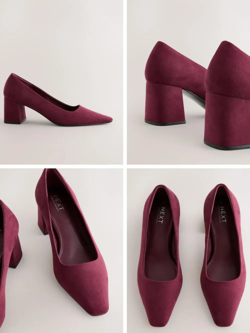 Next Standard/Wide Fit Standard Chisel Toe Block Courts^Women Wide Fit & Extra Wide Fit|Heels