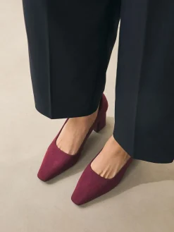 Next Standard/Wide Fit Standard Chisel Toe Block Courts^Women Wide Fit & Extra Wide Fit|Heels