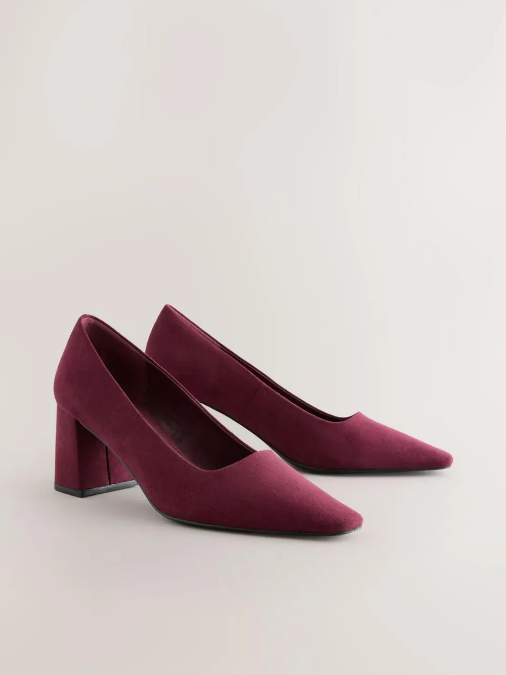 Next Standard/Wide Fit Standard Chisel Toe Block Courts^Women Wide Fit & Extra Wide Fit|Heels