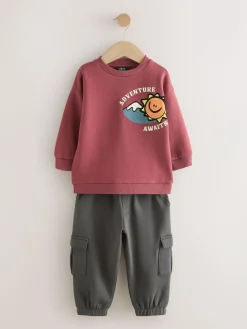 Next Sweatshirt and Utility Joggers Set (3mths-7yrs)^BOY Baby Boys|Baby Boys