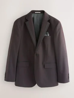 Discount Next Burgundy Red Tailored Fit Inset Lapel Detail Tuxedo Suit Jacket